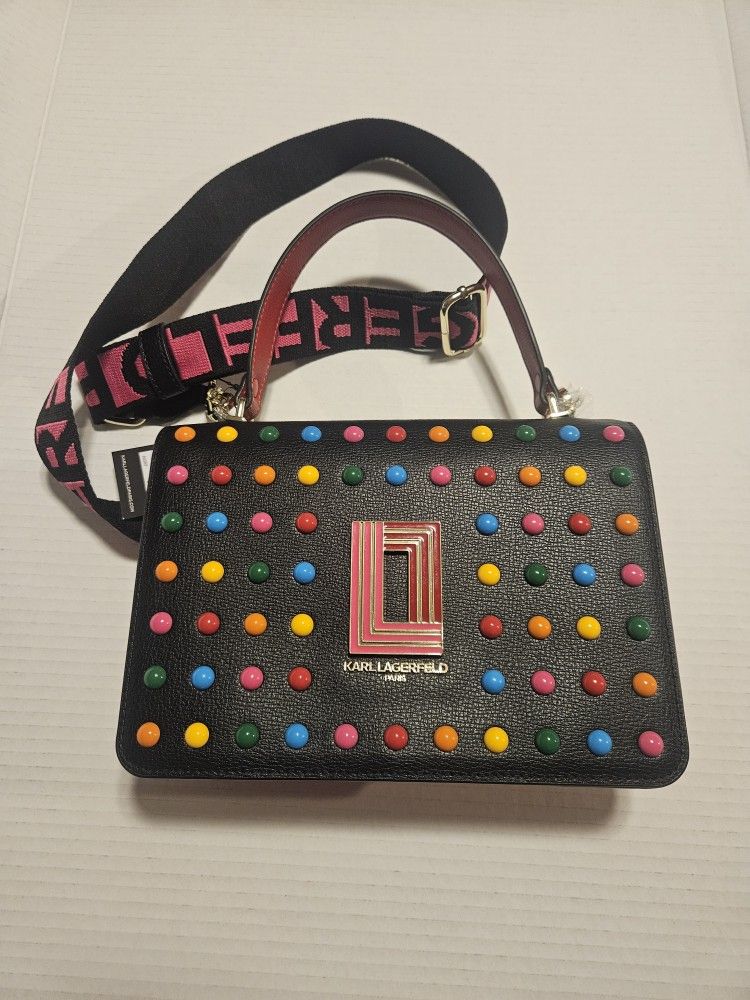 KARL LAGERFELD Paris Women's Simone Studded Crossbody Bag