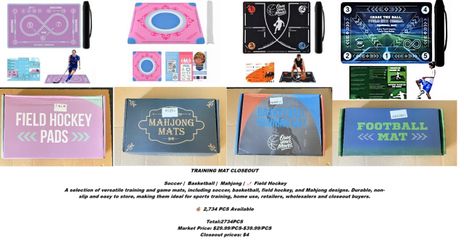 $4/each 🔥 TRAINING MAT CLOSEOUT 🔥 ⚽ Soccer | 🏀 Basketball | 🀄 Mahjong | 🏑 Field Hockey