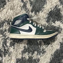Nike Air Jordan High Tops, Blue and Green
