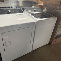 Set Top Load Steam Whirlpool White Gas Dryer 