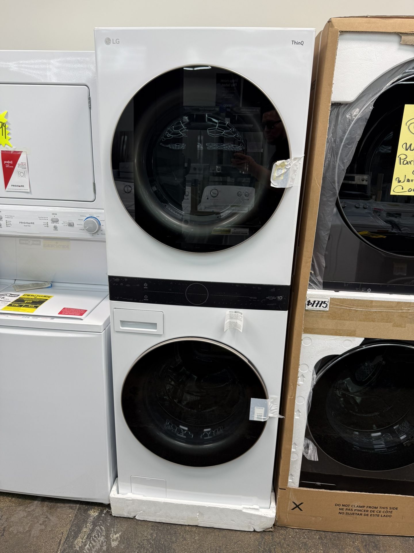New open box LG gas tower washer and dryer