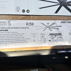 Home Decorators Collection Intervale 72 in. Indoor/Outdoor Brushed Nickel Windmill Ceiling Fan with Adjustable White LED with Remote Included