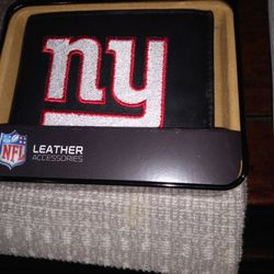 Black Leather New York Giants Wallet..
