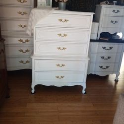 Henry Link French Provincial Highboy Dresser Solid Wood Measurements On Picture 
