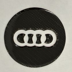 Audi carbon fiber steering wheel decal cover