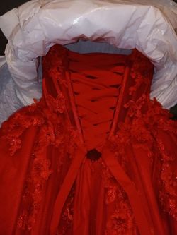 Red quince dress