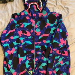 BAPE x Kid Cudi Shark Full Zip Hoodie 'Navy'