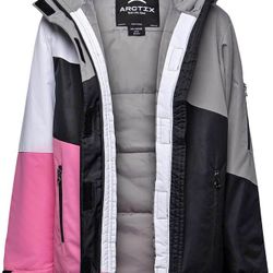 Arctix Kids Insulated Quilted Lining Cold Weather Performance Jacket, Blast Pink, Medium 