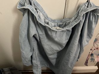 Light Denim Across The Shoulder Shirt