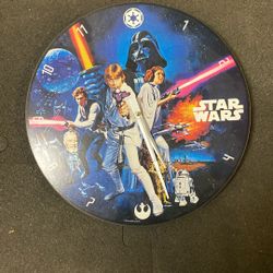 Star Wars Round Wood Wall Clock