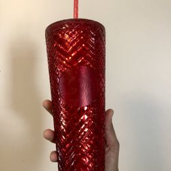 BRAND NEW STARBUCKS RED CRYSTAL SPARKLE VENTI TUMBLER