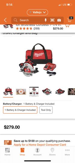 MILWAUKEE CIRCULAR SAW BATTERY AND CHARGER AND BLANDE WITH BAG PACK BRAND NEW IN THE STORE FOR 280