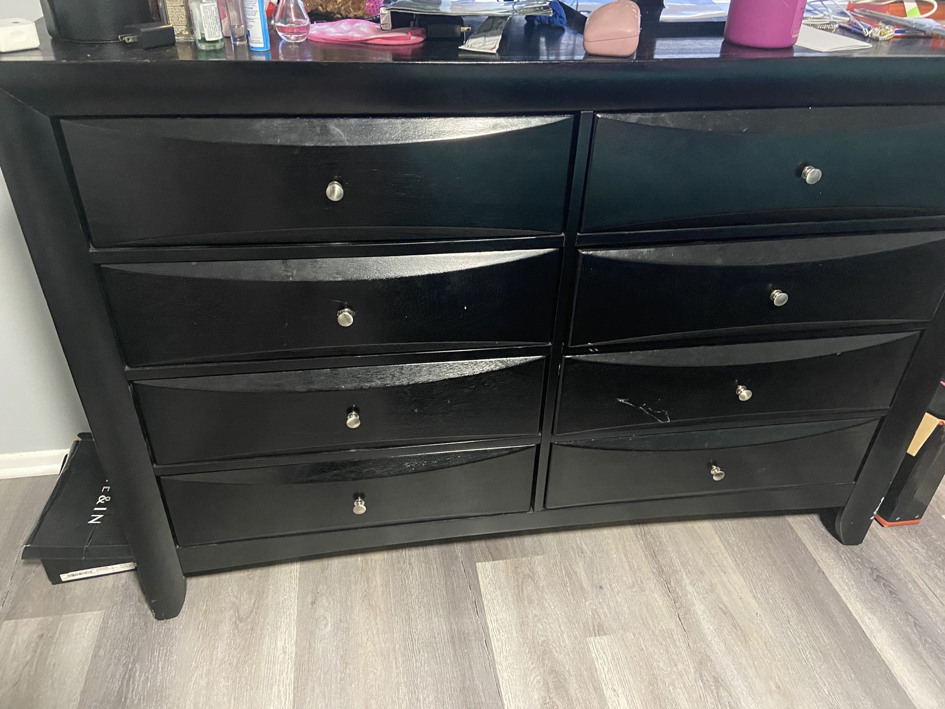 Black 8 Shelves Dresser
