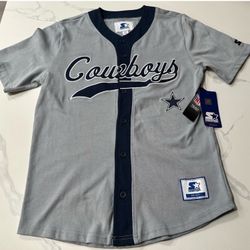 Dallas Cowboys Starter Men’s Baseball Style Jersey (Small & Medium) Retails For $95
