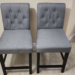 Bar Stools - Set Of 2 Counter Chairs