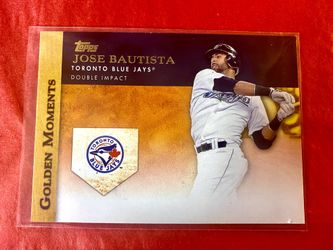 Jose Bautista 2012 Topps Golden Moments “Double Impact” Card
