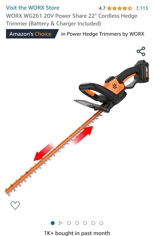 WORX WG261 20V Power Share 22