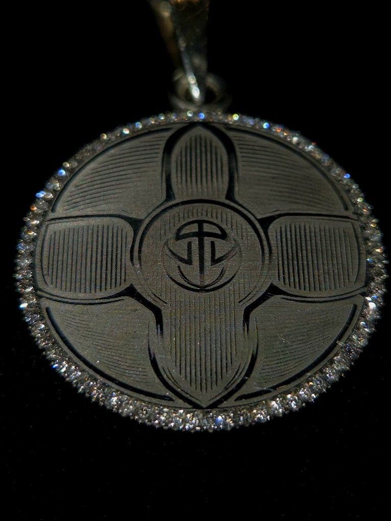 Custom Diamond Coin Charm And Chain