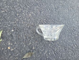 Clear Glass Cup with Star Pattern