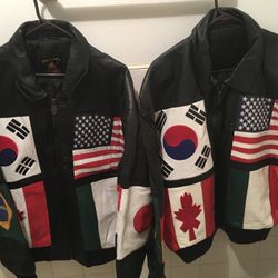 Leather Jacket United Nations, Xl ( Sold Individually ) 