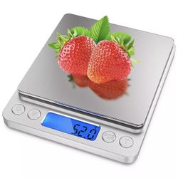 Digital Scale 3000g x 0.1g Gram Pocket Size LCD screen with background light - Used but It’s in Really good Condition  