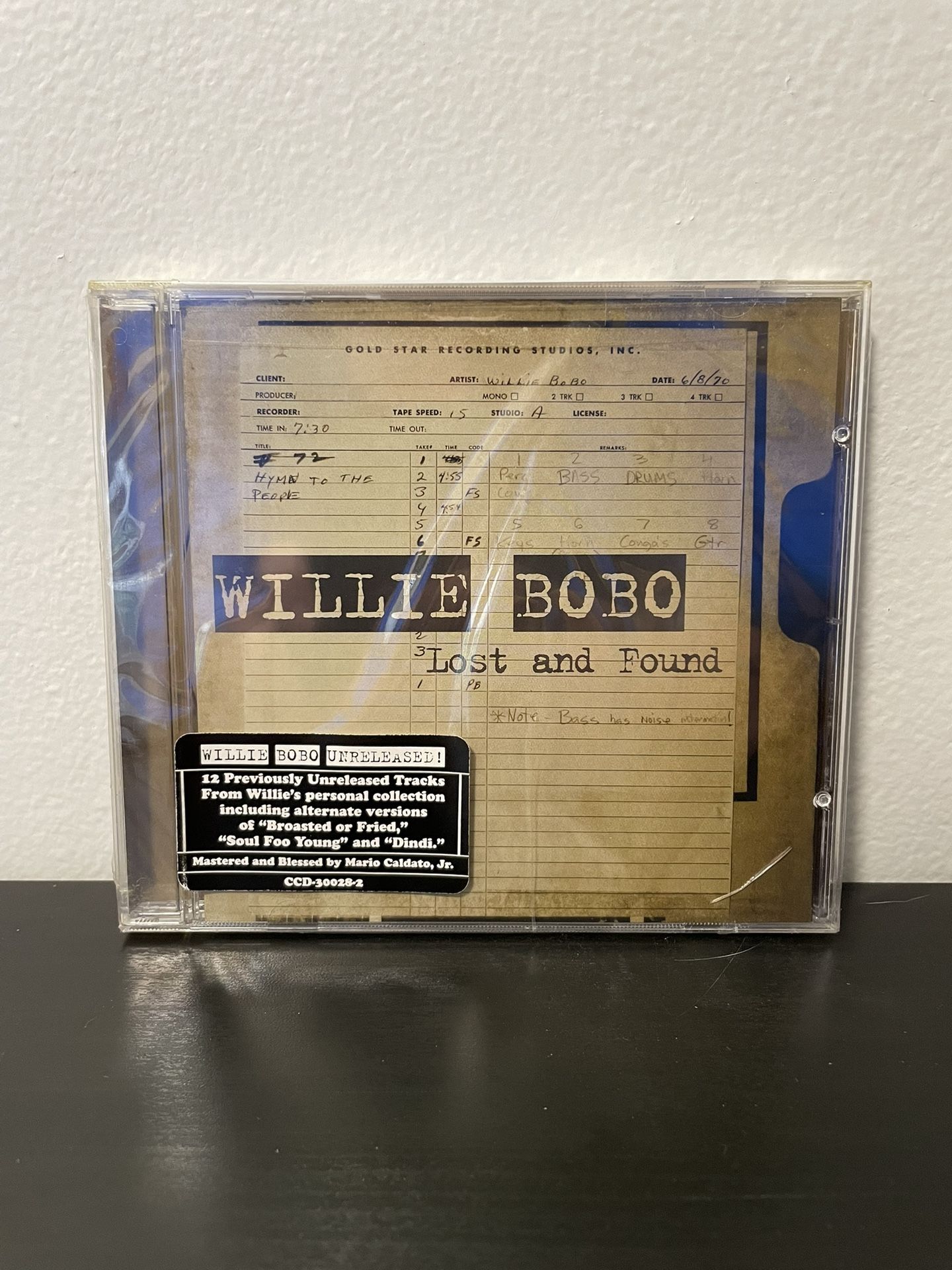 Willie Bobo Lost And Found CD NEW SEALED Unreleased Rare Album Jazz Latin 2006