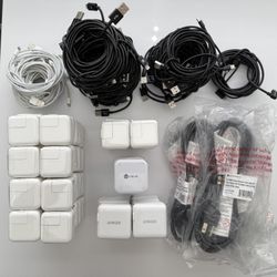 Assorted charges and cables
