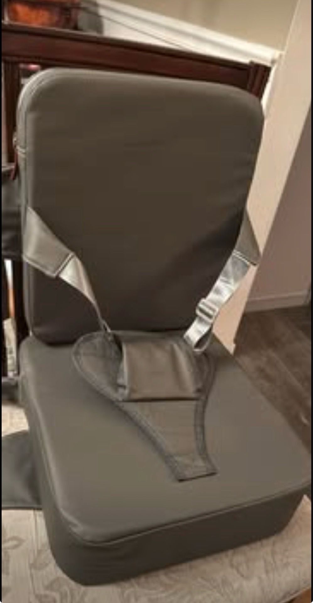TOTIDYH Toddler Booster Seat Cushion with Backrest (Grey)