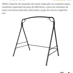 Upgraded metal swing stand with black finish,