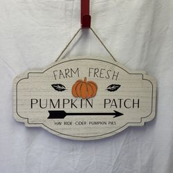 Farmhouse Pumpkin Patch Wooden Distressed Sign Country Primitive Cabin Rustic