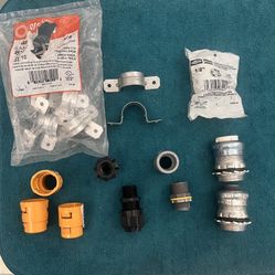 Assorted Electrical Connectors and Clamps
