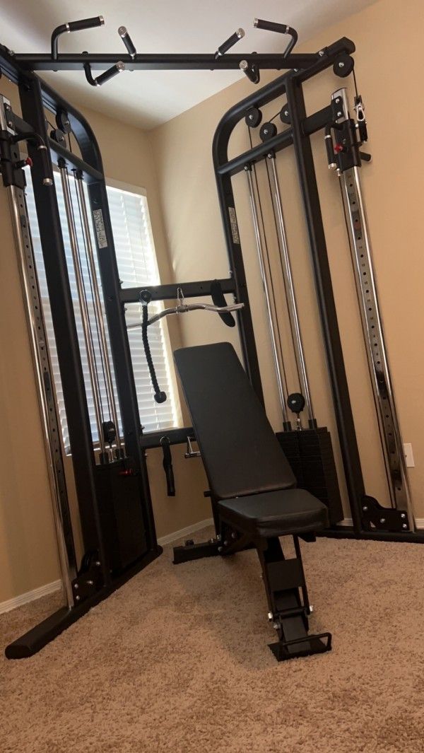 Commercial Grade Cable Machine with 400lb weight stacks