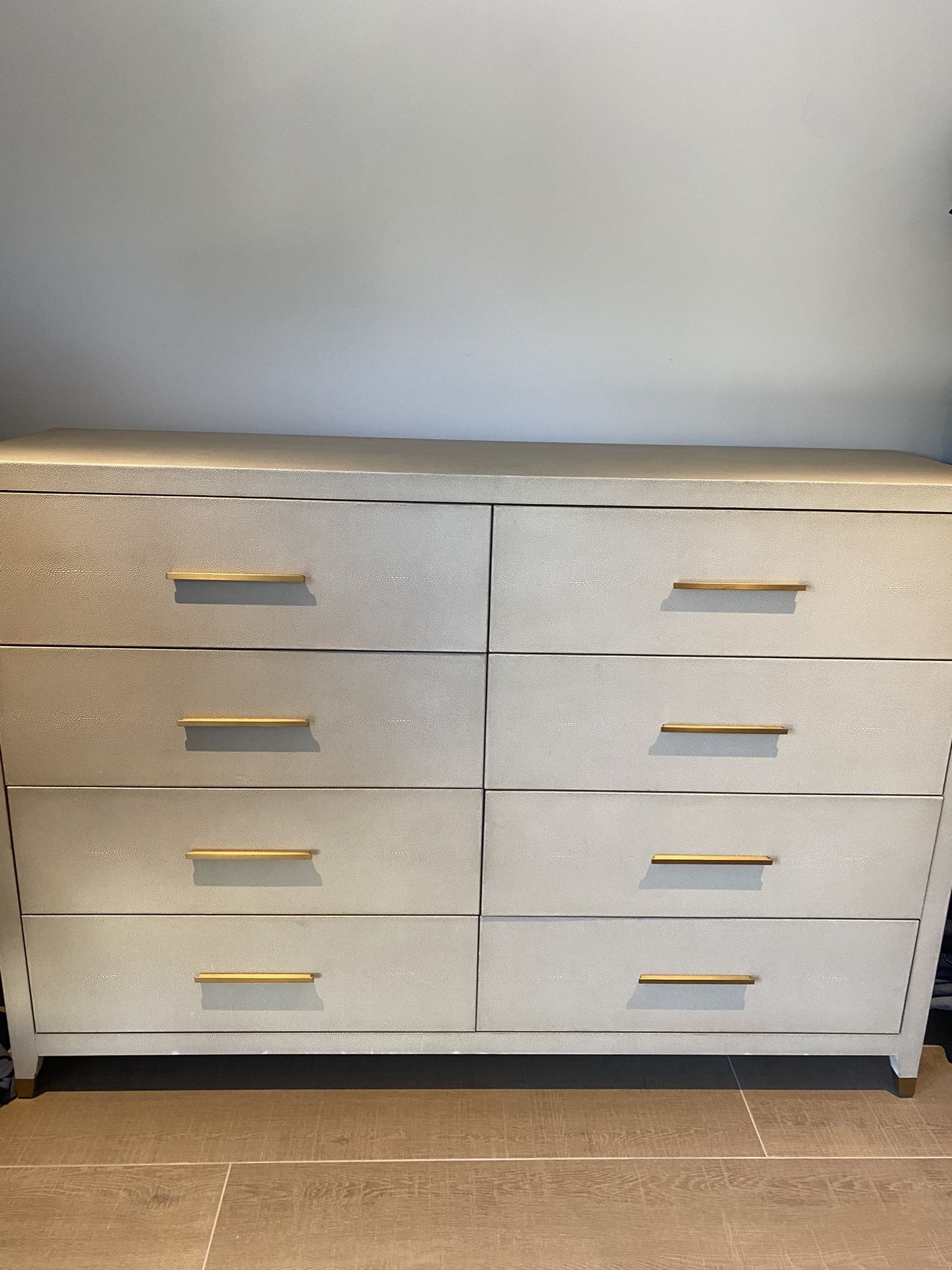 RESTORATION HARDWARE GRAYDON SHAGREEN 8 DRAWER DRESSER