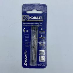 Kobalt Replacement CounterSink Drill Bits 280545 Speed fit 