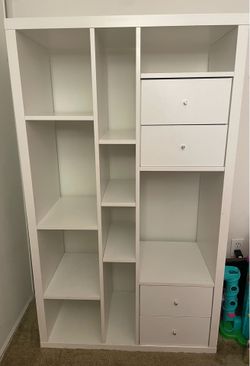 White cabinet with drawers