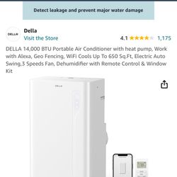 Della 14000k Btu Portable Air Conditioner 