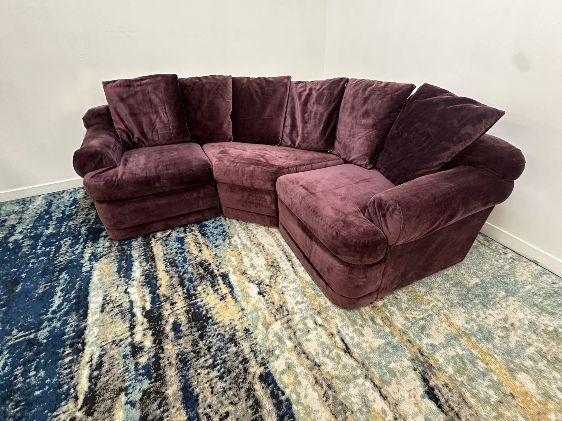 Vintage Purple Sectional Couch