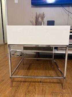 West Elm Lacquer Storage Side Table