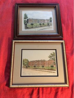 LOT OF 2 GEORGE BERKEL ROYAL BELFAST ACADEMICAL INSTITUTION HAND COLOR