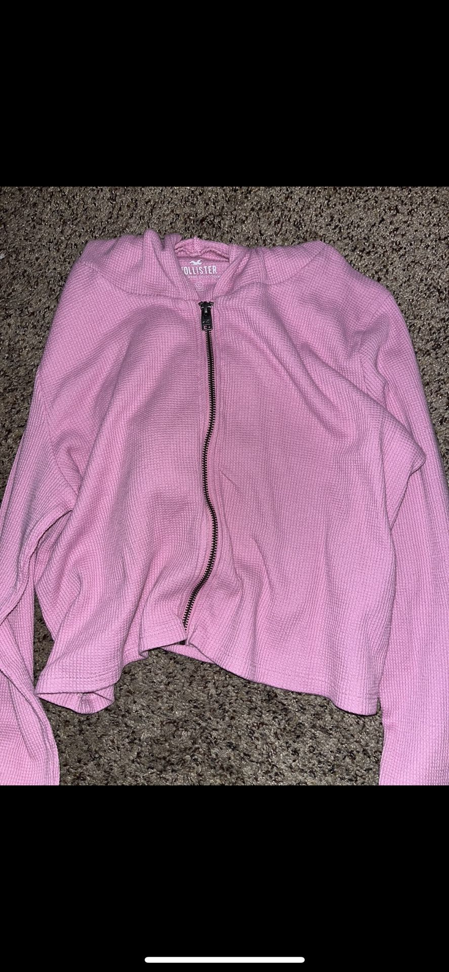 Pink Hollister Crop hoodie