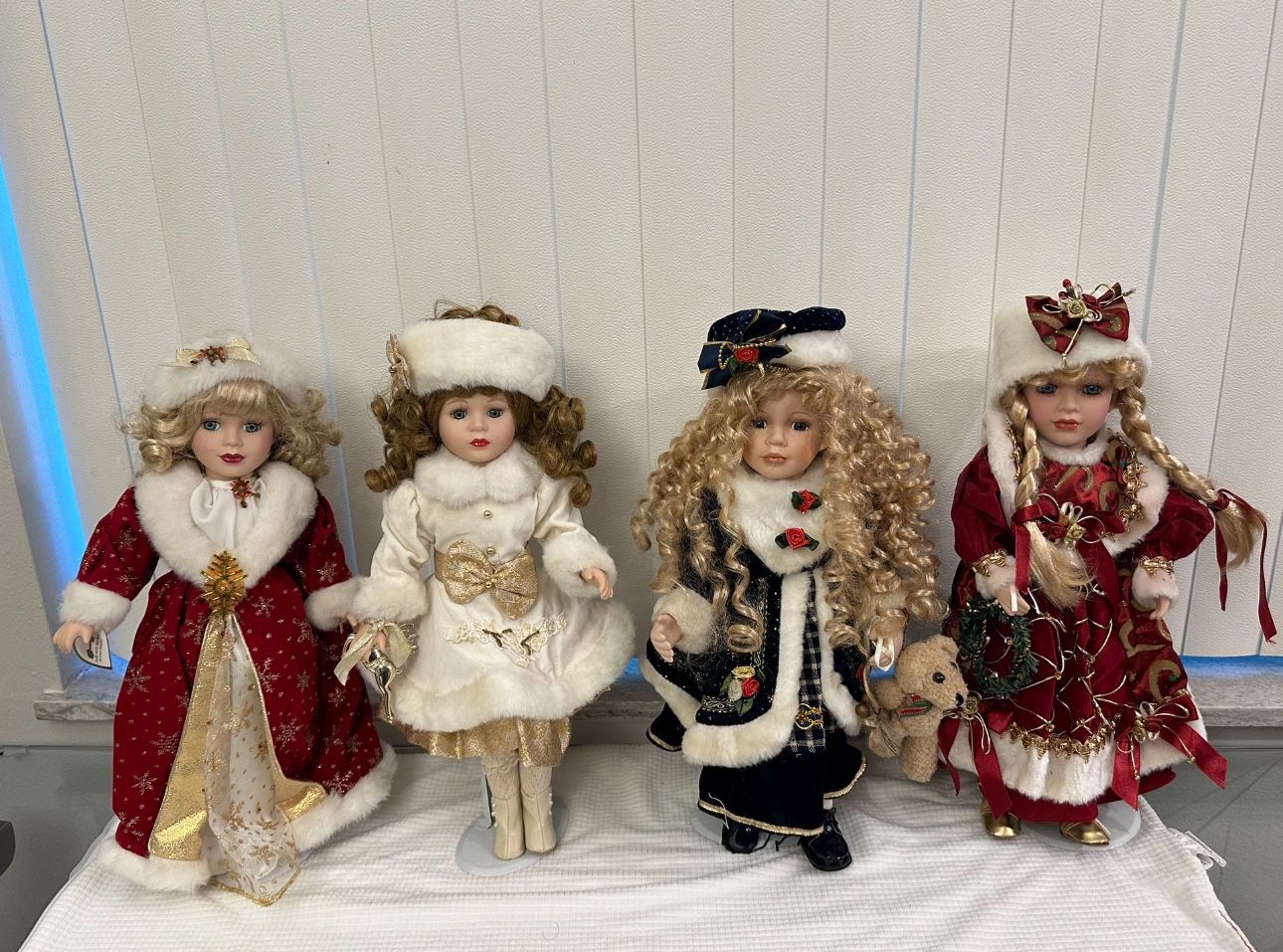 Porcelain Christmas - Holiday Dolls - Lot Of 21