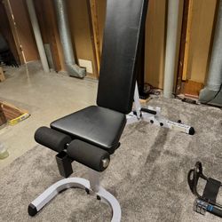 Workout Bench, Adjustable, With Wheels