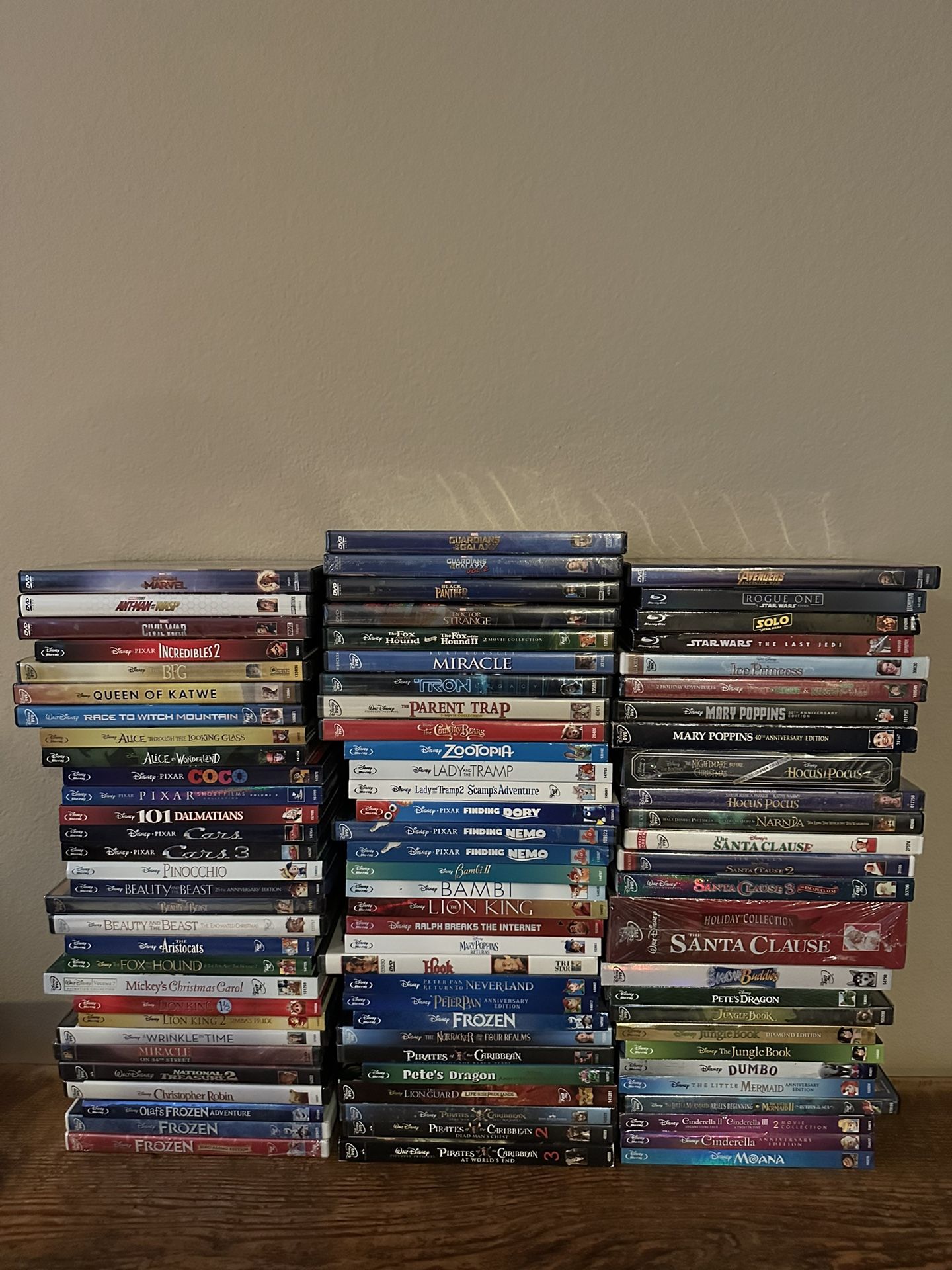 Disney, Pixar, Marvel & Star Wars DVD Collection - mostly New & Excellent Condition