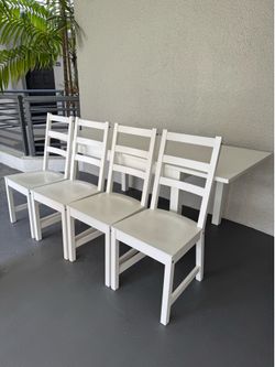 IKEA NORDVIKEN Chair, white, 4 chairs