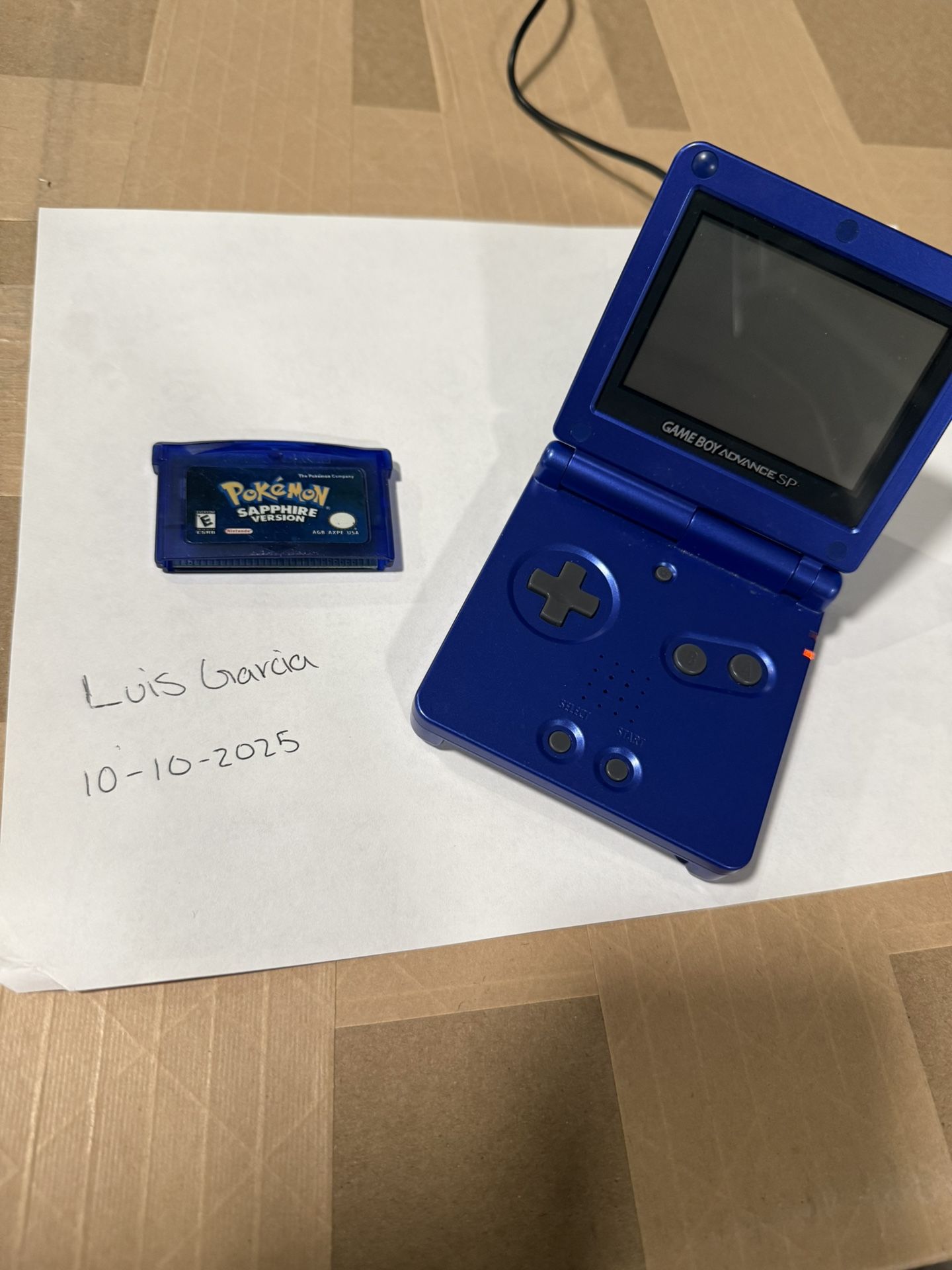 Pokémon Sapphire And Gameboy Advance SP