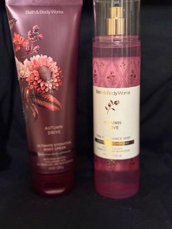 Bath & Body Works Autumn Drive Body Cream & Mist Set