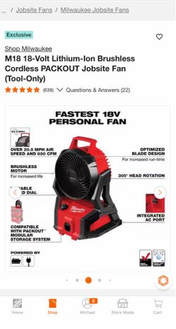 M18 Jobsite Fan