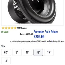 Skar Audio EVL-12 D4 12" 2500 Watt Max Power Dual 4 Ohm Car Subwoofer