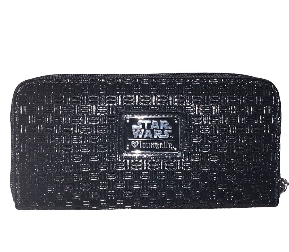 Loungefly Star Wars Kylo Ren Black Patent Leather Zip-Around Wallet