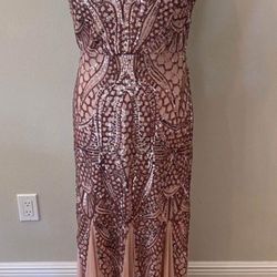 Rose gold dress Size 14